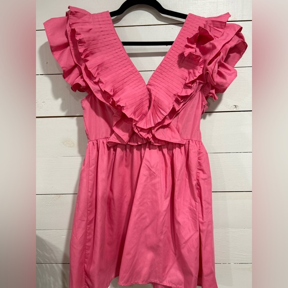 Pink Ruffle Entro Dress New! - Picture 2 of 5